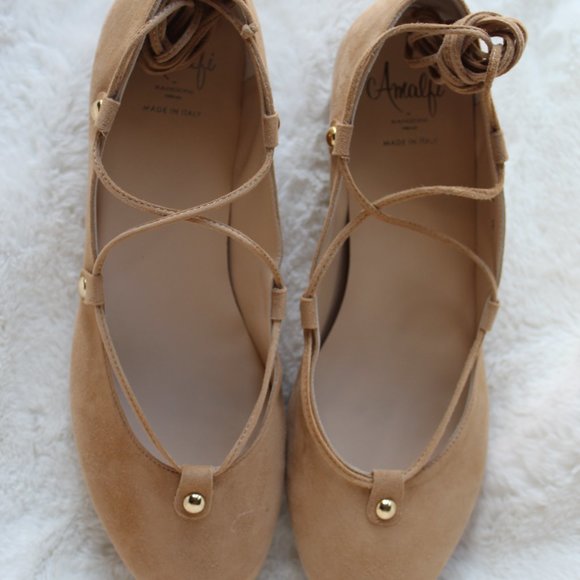 AMALFI by Rangoni Firenze.  Cashmere  (Desert Suede) FLAT SHOES --- NWT - Picture 2 of 15
